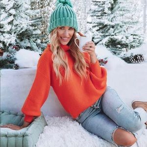 Vici Dolls orange turtle neck knit